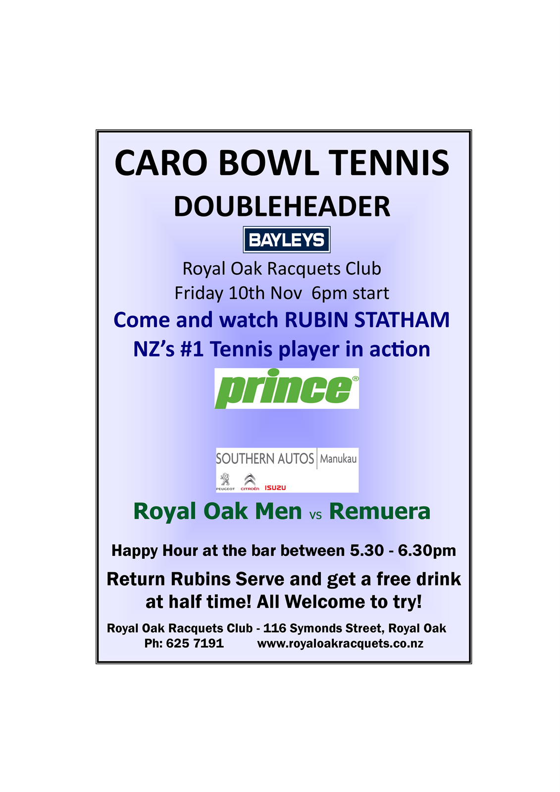 You are currently viewing Royal Oak SCARBRO Caro Bowl Double Header