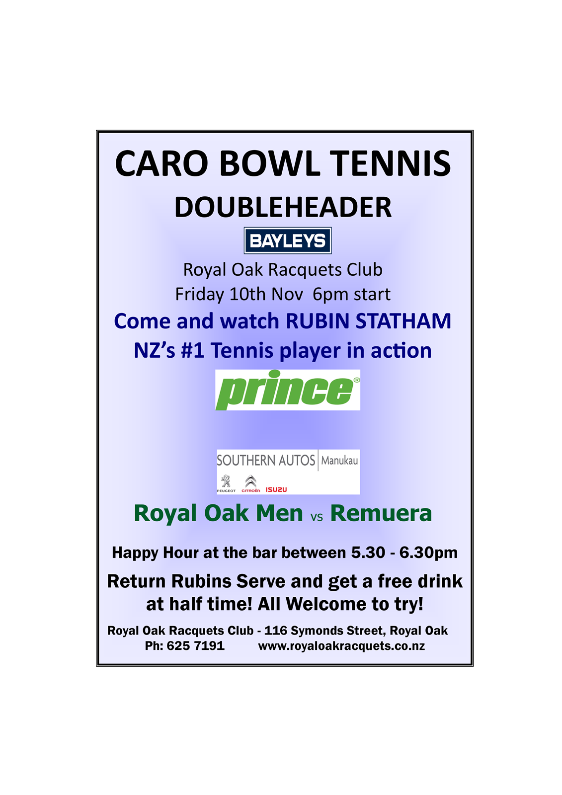 Read more about the article Royal Oak SCARBRO Caro Bowl Double Header