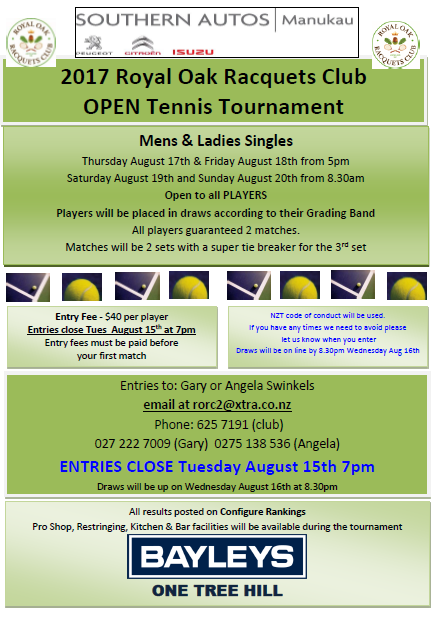 Read more about the article Royal Oak Tournament